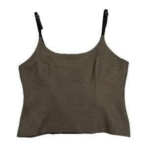 Zara buckle houndstooth buckle tank